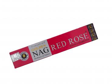 Red Rose Golden Nag - Premium Räucherstäbchen - Vijayshree